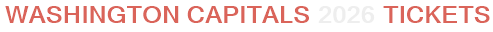 Washington Capitals 2026 Tickets